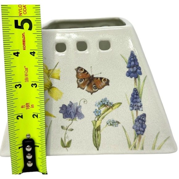 Hallmark Ceramic Jar Candle Shade Topper Floral & Butterflies Marjolein Bastin - Picture 6 of 10